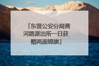东营公安分局黄河路派出所一日获赠两面锦旗
