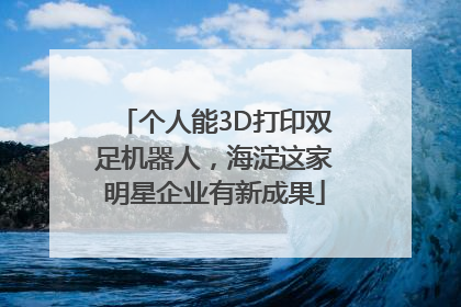个人能3D打印双足机器人，海淀这家明星企业有新成果