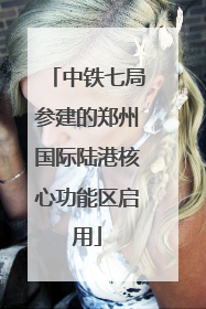 中铁七局参建的郑州国际陆港核心功能区启用