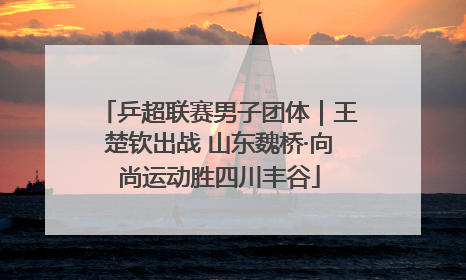 乒超联赛男子团体｜王楚钦出战 山东魏桥·向尚运动胜四川丰谷
