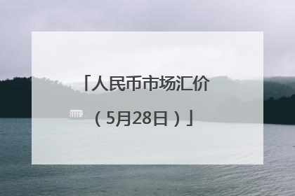 人民币市场汇价（5月28日）