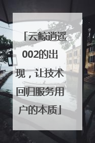 云鲸逍遥002的出现，让技术回归服务用户的本质