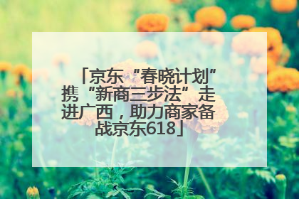 京东“春晓计划”携“新商三步法”走进广西，助力商家备战京东618