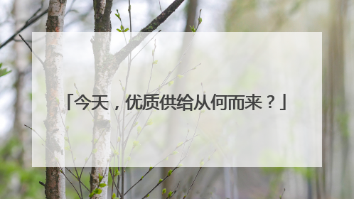 今天，优质供给从何而来？
