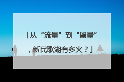 从“流量”到“留量”，新民歌湖有多火？