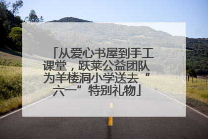 从爱心书屋到手工课堂，跃莱公益团队为羊楼洞小学送去“六一”特别礼物
