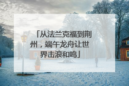 从法兰克福到荆州，端午龙舟让世界击浪和鸣