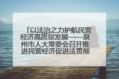 以法治之力护航民营经济高质量发展——泉州市人大常委会召开推进民营经济促进法贯彻实施座谈会