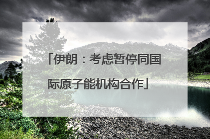 伊朗：考虑暂停同国际原子能机构合作