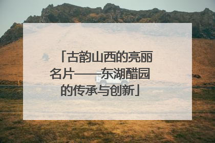 古韵山西的亮丽名片——东湖醋园的传承与创新