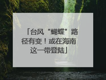 台风“蝴蝶”路径有变！或在海南这一带登陆
