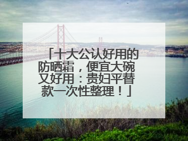 十大公认好用的防晒霜，便宜大碗又好用：贵妇平替款一次性整理！
