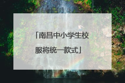 南昌中小学生校服将统一款式