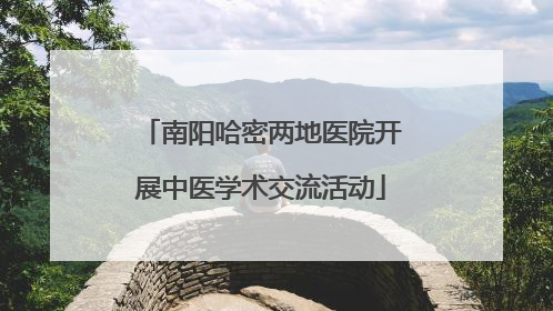 南阳哈密两地医院开展中医学术交流活动