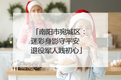 南阳市宛城区：迷彩身影守平安 退役军人践初心