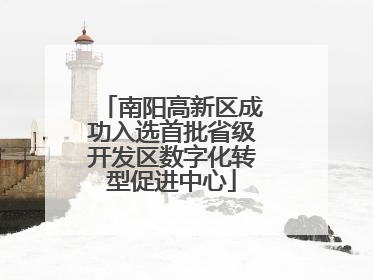 南阳高新区成功入选首批省级开发区数字化转型促进中心