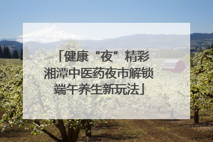健康“夜”精彩 湘潭中医药夜市解锁端午养生新玩法