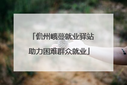 儋州峨蔓就业驿站助力困难群众就业