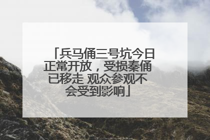兵马俑三号坑今日正常开放，受损秦俑已移走 观众参观不会受到影响