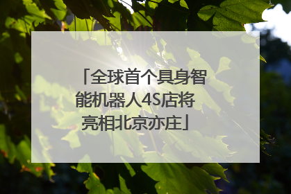 全球首个具身智能机器人4S店将亮相北京亦庄