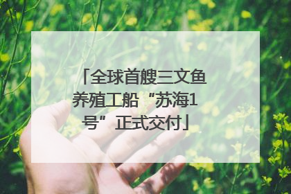 全球首艘三文鱼养殖工船“苏海1号”正式交付