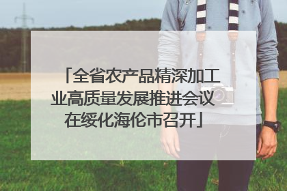 全省农产品精深加工业高质量发展推进会议在绥化海伦市召开
