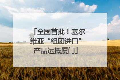 全国首批！塞尔维亚“组团进口”产品运抵厦门