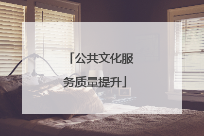 公共文化服务质量提升