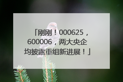 刚刚！000625，600006，两大央企均披露重组新进展！