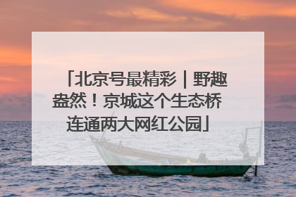 北京号最精彩｜野趣盎然！京城这个生态桥连通两大网红公园