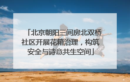 北京朝阳三间房北双桥社区开展花箱治理，构筑安全与诗意共生空间