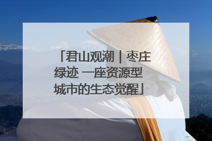君山观潮｜枣庄绿迹 一座资源型城市的生态觉醒