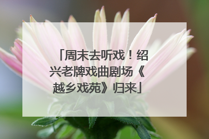 周末去听戏！绍兴老牌戏曲剧场《越乡戏苑》归来
