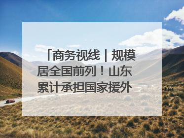 商务视线｜规模居全国前列！山东累计承担国家援外项目340多个
