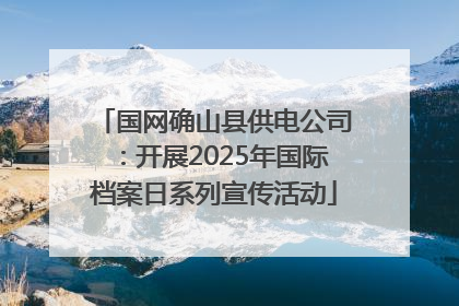 国网确山县供电公司：开展2025年国际档案日系列宣传活动