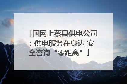 国网上蔡县供电公司：供电服务在身边 安全咨询“零距离”