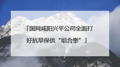 国网咸阳兴平公司全面打好抗旱保供“组合拳”