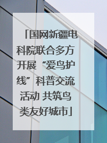 国网新疆电科院联合多方开展“爱鸟护线”科普交流活动 共筑鸟类友好城市