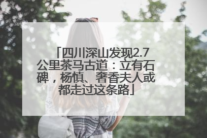 四川深山发现2.7公里茶马古道：立有石碑，杨慎、奢香夫人或都走过这条路
