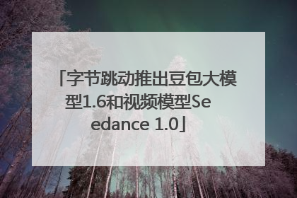 字节跳动推出豆包大模型1.6和视频模型Seedance 1.0