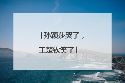 孙颖莎哭了，王楚钦笑了