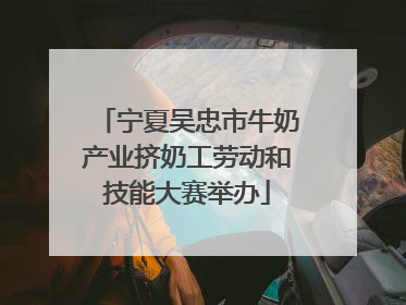 宁夏吴忠市牛奶产业挤奶工劳动和技能大赛举办