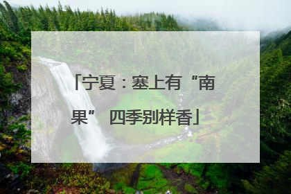 宁夏：塞上有“南果” 四季别样香