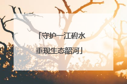 守护一江碧水 重现生态韶河