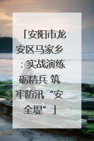 安阳市龙安区马家乡：实战演练砺精兵 筑牢防汛“安全堤”