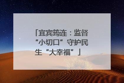 宜宾筠连：监督“小切口”守护民生“大幸福”