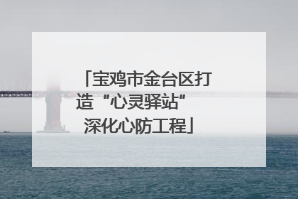 宝鸡市金台区打造“心灵驿站” 深化心防工程