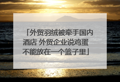 外贸羽绒被牵手国内酒店 外贸企业说鸡蛋不能放在一个篮子里