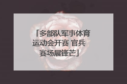 多部队军事体育运动会开赛 官兵赛场展锋芒