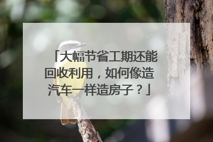 大幅节省工期还能回收利用，如何像造汽车一样造房子？